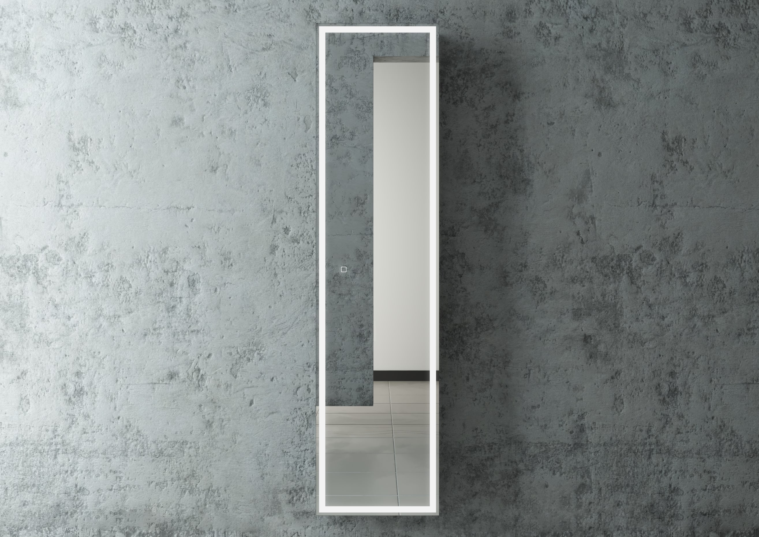 Зеркало-шкаф "Mirror Box black Led" 400х1600