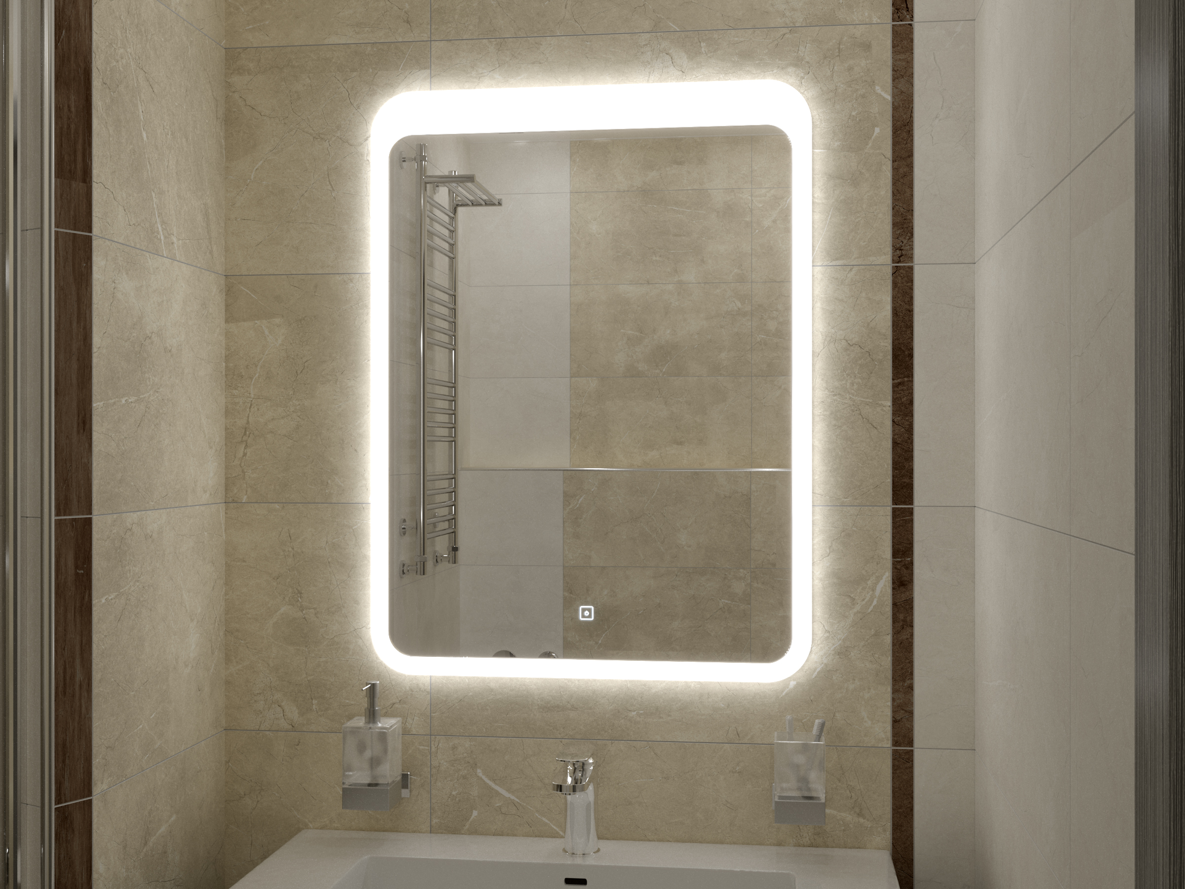 Зеркало "Lacio LED" 500х700 с подсветкой