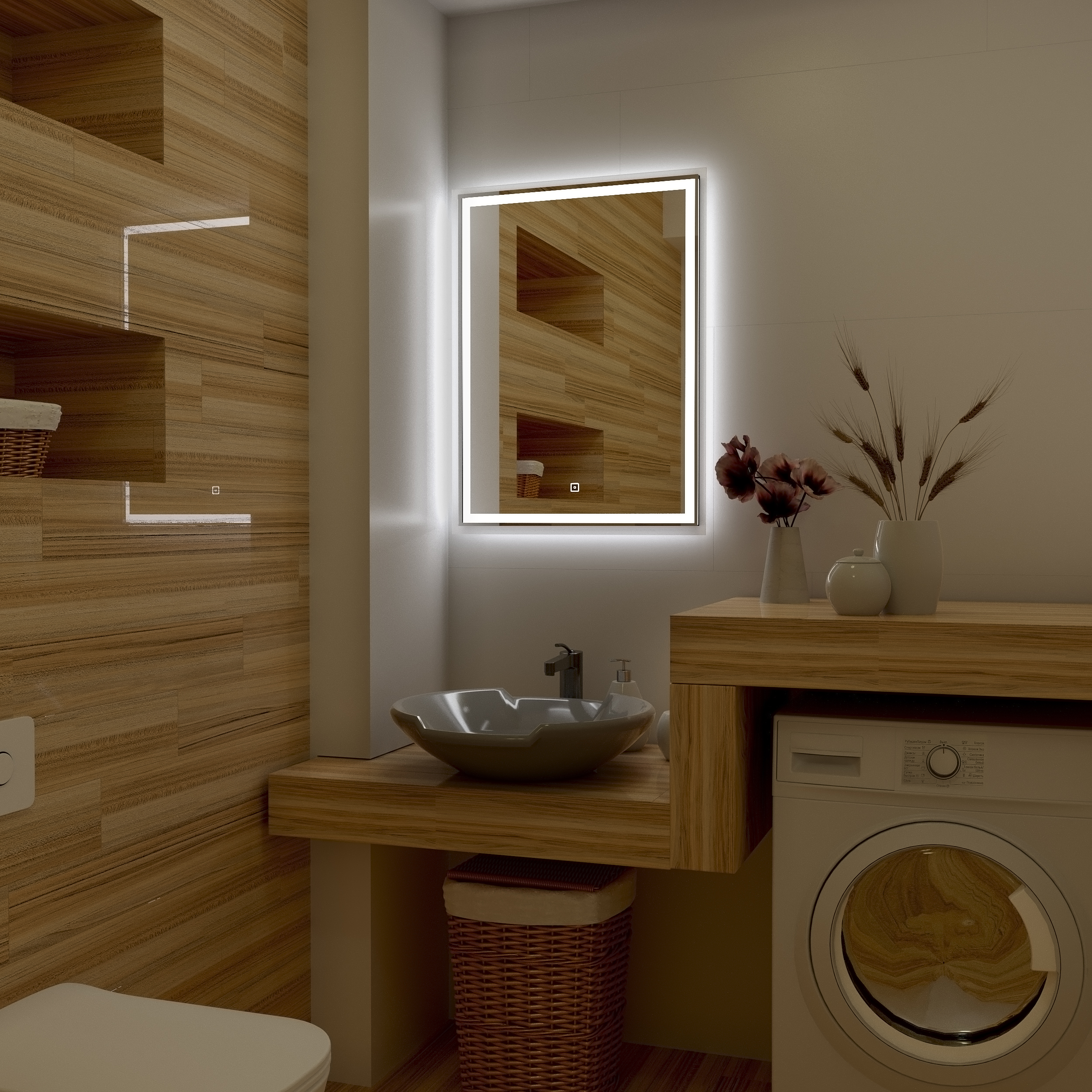 Зеркало "Fancy LED" 600x800 c подсветкой