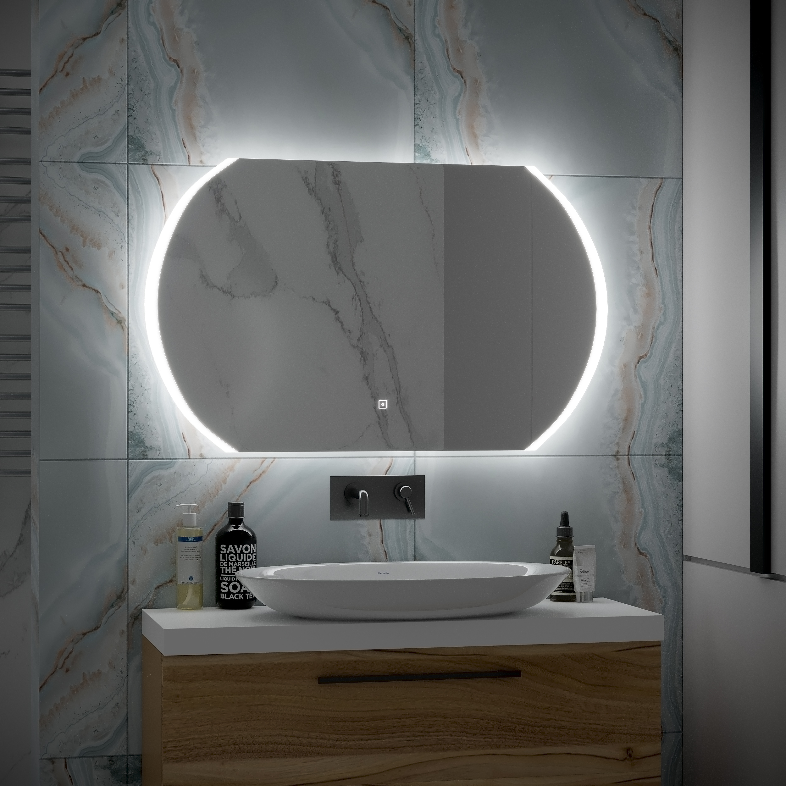 Зеркало "Polaris  LED" 1000x600 c подсветкой
