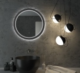 Зеркало "Planet black Led" D 600 с бесконтактным сенсором