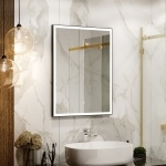 Зеркало "Frame Black LED" 600x800 c подсветкой