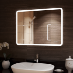 Зеркало "Demure LED"  800х600 с часами, подогревом